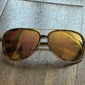 Oakley Gold Aviator Sunglasses with Mirrored Lenses